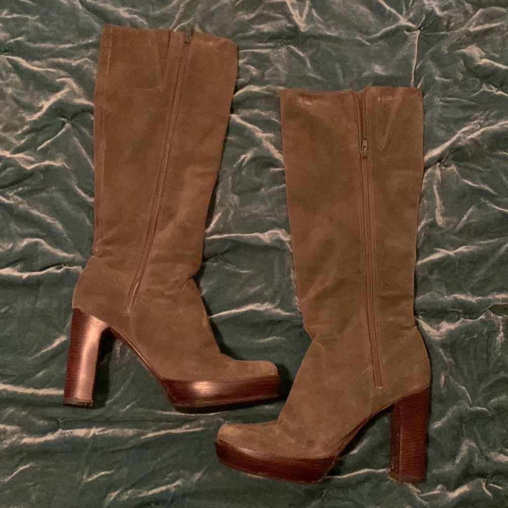 Michael Kors Green Suede Boots